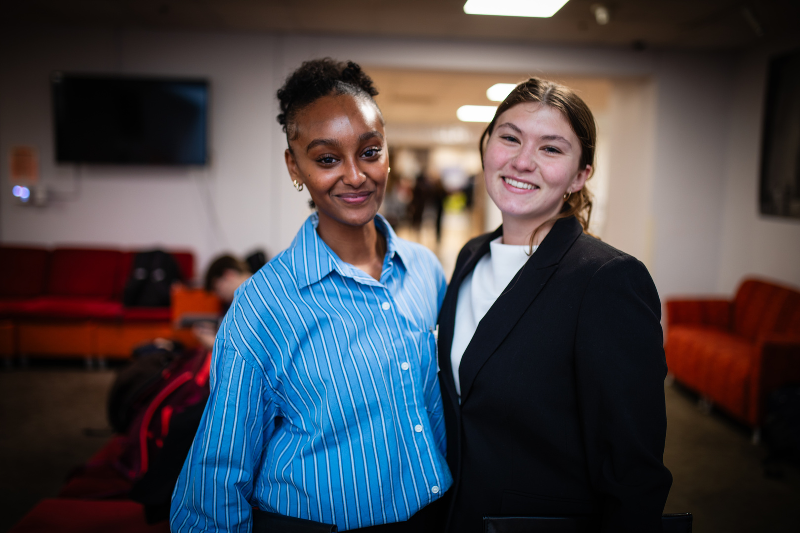 Two students posing for a photo