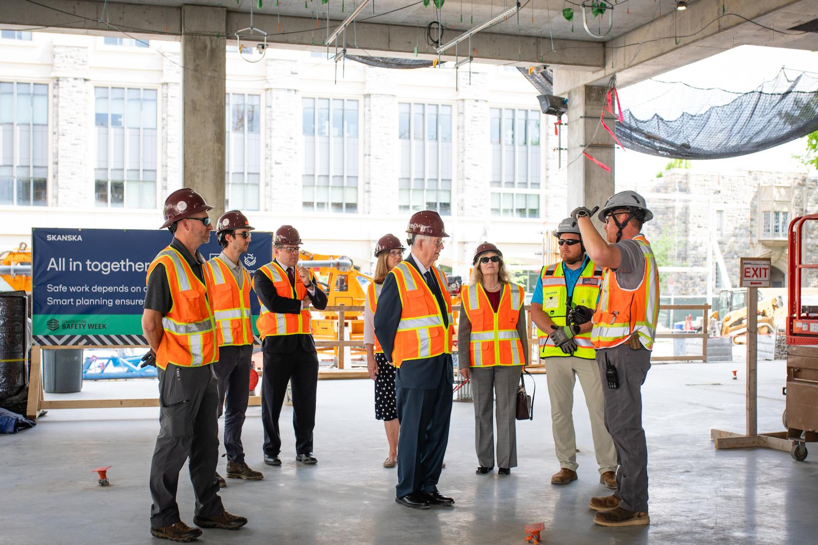 The Mitchells touring the construction site - image 1