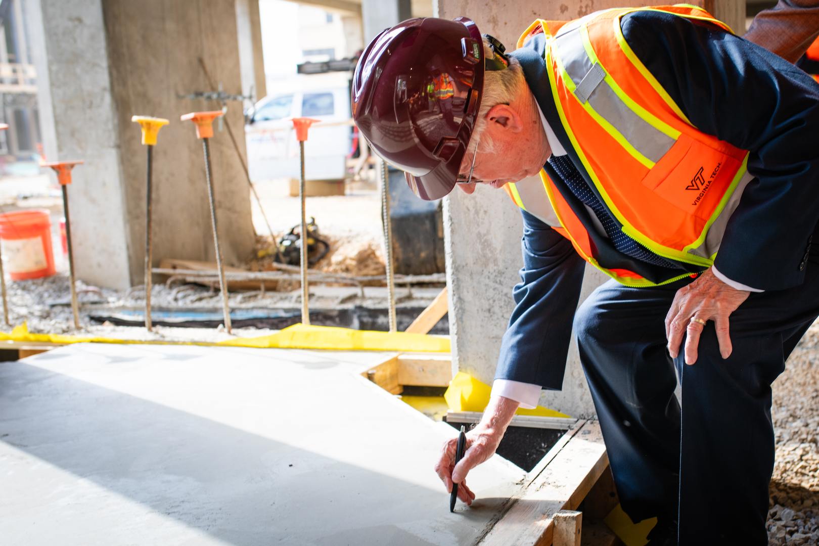 The Mitchells touring the construction site - image 2